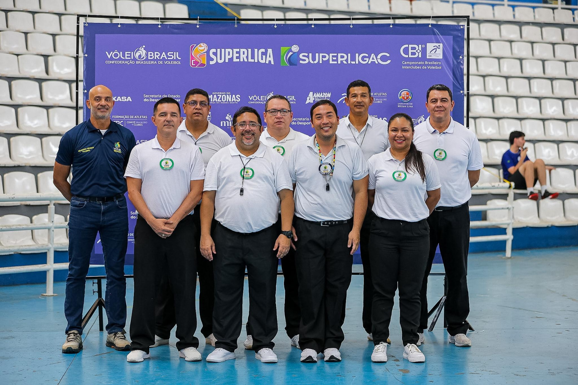 Equipe de arbitragem da Etapa Norte da Superliga C 2026 em Manaus