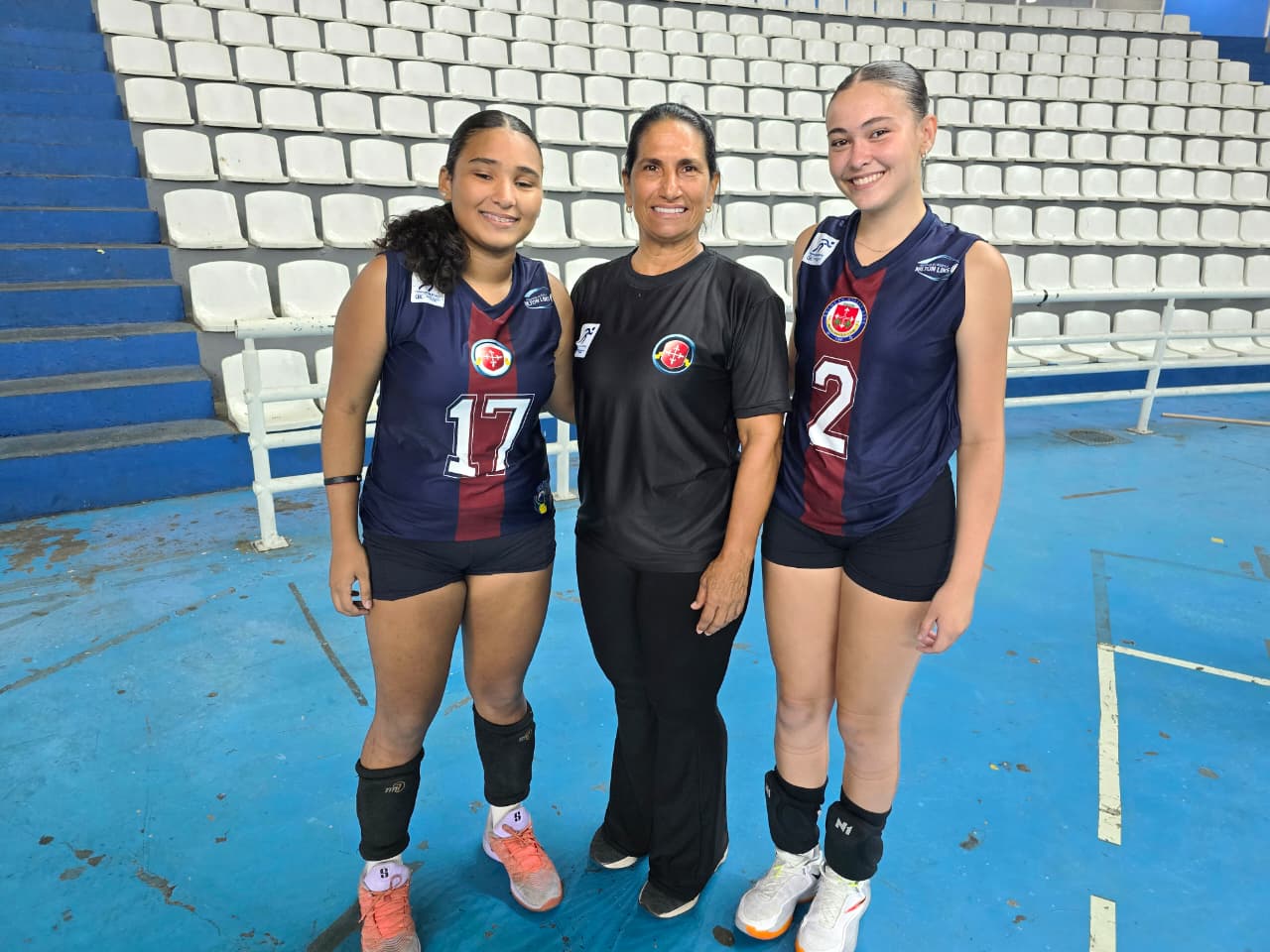Equipe feminina da A.A. Nilton Lins/AM no segundo dia da Superliga C 2026 em Manaus