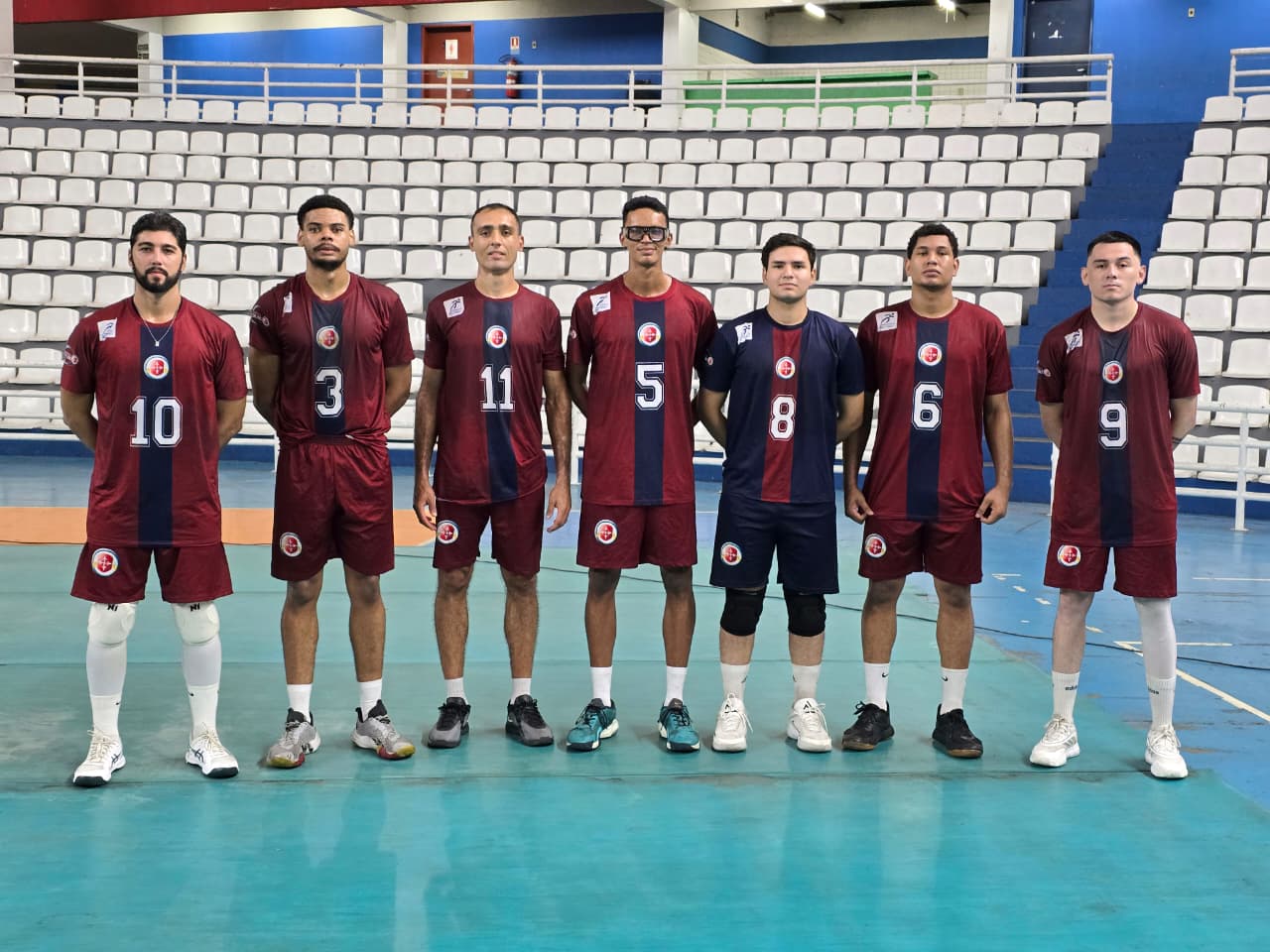 Equipe masculina da A.A. Nilton Lins/AM no segundo dia da Superliga C 2026 em Manaus
