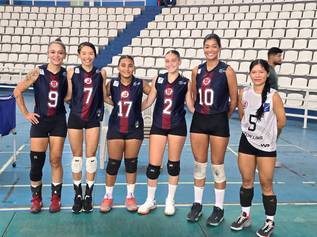 Equipe feminina da A.A. Nilton Lins/AM no segundo dia da Superliga C 2026 em Manaus