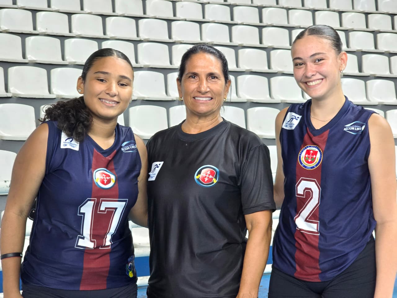 Equipe feminina da A.A. Nilton Lins/AM no segundo dia da Superliga C 2026 em Manaus